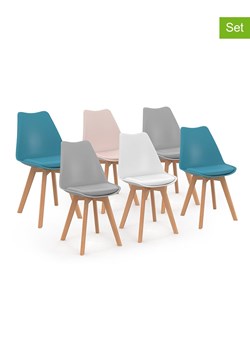 IDOMYA Factory Krzesła (6 szt.) &quot;Nordia&quot; w różnych kolorach do jadalni - 46 x 79,5 x 51 cm ze sklepu Limango Polska w kategorii Meble - zdjęcie 187704637