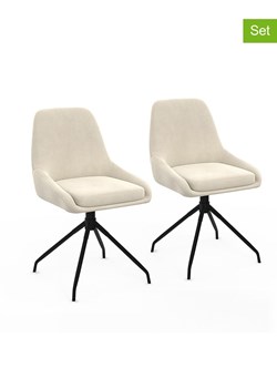 IDOMYA Factory Krzesła (2 szt.) &quot;Olivia&quot; w kolorze kremowym - 47,5 x 79 x 54 cm ze sklepu Limango Polska w kategorii Meble - zdjęcie 187704819