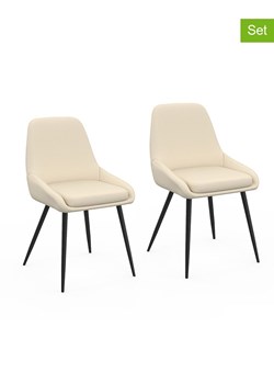 IDOMYA Factory Krzesła (2 szt.) &quot;Ornella!&quot; w kolorze beżowym - 47,5 x 79 x 54 cm ze sklepu Limango Polska w kategorii Meble - zdjęcie 187704875