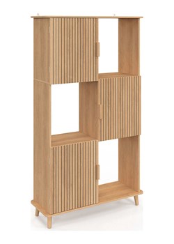 IDOMYA Essentials Regał &quot;Faustine&quot; w kolorze jasnobrązowym na książki - 80 x 143 x 30 cm ze sklepu Limango Polska w kategorii Regały i witryny - zdjęcie 187705065