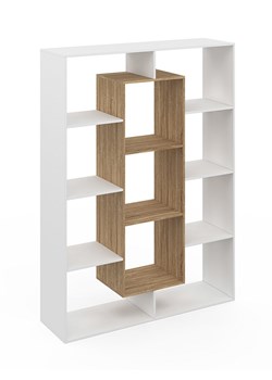 IDOMYA Essentials Regał w kolorze biało-jasnobrązowym na książki - 104 x 143 x 30 cm ze sklepu Limango Polska w kategorii Regały i witryny - zdjęcie 187705086