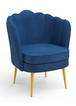 IDOMYA Factory Fotel &quot;Arielle&quot; w kolorze niebieskim - 64 x 76 x 59 cm ze sklepu Limango Polska w kategorii Pufy i siedziska - zdjęcie 187705177