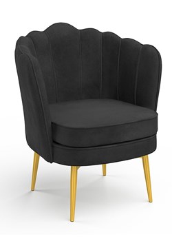 IDOMYA Factory Fotel &quot;Arielle&quot; w kolorze antracytowym - 64 x 76 x 59 cm ze sklepu Limango Polska w kategorii Pufy i siedziska - zdjęcie 187705187