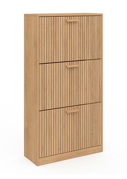 IDOMYA Essentials Szafka &quot;Faustine&quot; w kolorze jasnobrązowym na buty - 60 x 113 x 24 cm ze sklepu Limango Polska w kategorii Szafy - zdjęcie 187705309