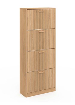 IDOMYA Essentials Szafka &quot;Faustine&quot; w kolorze jasnobrązowym na buty - 60 x 150 x 24 cm ze sklepu Limango Polska w kategorii Szafy - zdjęcie 187705317