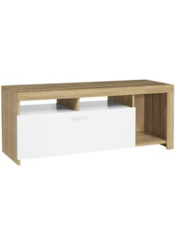 IDOMYA Essentials Szafka RTV &quot;Maryse&quot; w kolorze biało-jasnobrązowym - 110 x 45 x 40 cm ze sklepu Limango Polska w kategorii Meble - zdjęcie 187705409