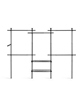 IDOMYA Essentials Garderoba w kolorze czarnym - 305 x 278 x 35 cm ze sklepu Limango Polska w kategorii Szafy - zdjęcie 187705505