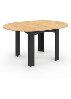 IDOMYA Factory Stół &quot;Dina&quot; w kolorze jasnobrązowo-czarnym do jadalni - wys. 75 x Ø 110 cm ze sklepu Limango Polska w kategorii Stoliki kawowe - zdjęcie 187705777