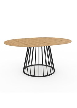 IDOMYA Essentials Stół &quot;Adelle&quot; w kolorze jasnobrązowo-czarnym do jadalni - 150 x 75 x 110 cm ze sklepu Limango Polska w kategorii Stoliki kawowe - zdjęcie 187705786