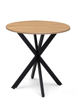 IDOMYA Factory Stół &quot;Soline&quot; w kolorze jasnobrązowo-czarnym do jadalni - wys. 75 x Ø 80 cm ze sklepu Limango Polska w kategorii Stoliki kawowe - zdjęcie 187705847