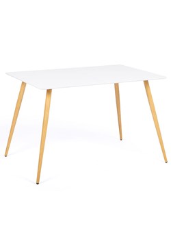 IDOMYA Factory Stół &quot;Sally&quot; w kolorze biało-jasnobrązowym do jadalni - 120 x 74 x 80 cm ze sklepu Limango Polska w kategorii Stoliki kawowe - zdjęcie 187705878