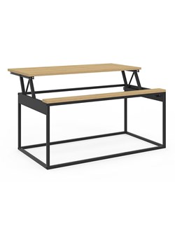 IDOMYA Factory Ława &quot;Memphis&quot; w kolorze czarno-jasnobrązowym - 90 x 40,5 x 48 cm ze sklepu Limango Polska w kategorii Stoliki kawowe - zdjęcie 187705967