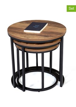 IDOMYA Essentials Stoliki (3 szt.) &quot;Elize&quot; w kolorze brązowo-czarnym ze sklepu Limango Polska w kategorii Stoliki kawowe - zdjęcie 187706099