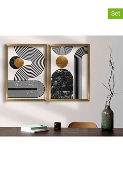 ABERTO DESIGN Druki artystyczne (2 szt.) w ramce - 38 x 53 cm ze sklepu Limango Polska w kategorii Obrazy - zdjęcie 187708016