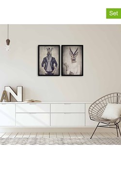 ABERTO DESIGN Druki artystyczne (2 szt.) w ramce - 35 x 50 cm ze sklepu Limango Polska w kategorii Obrazy - zdjęcie 187708036