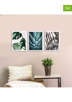 ABERTO DESIGN Druki (3 szt.) na drewnie w ramce ze sklepu Limango Polska w kategorii Obrazy - zdjęcie 187708048