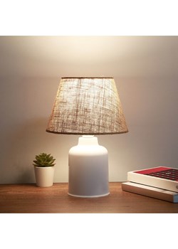 ABERTO DESIGN Lampa stołowa w kolorze jasnobrązowo-białym - wys. 31 x Ø 22 cm ze sklepu Limango Polska w kategorii Oświetlenie - zdjęcie 187708527