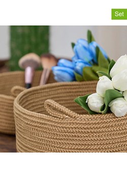 ABERTO DESIGN Koszyki (2 szt.) w kolorze jasnobrązowym - 32 x 12 x 20 cm ze sklepu Limango Polska w kategorii Akcesoria i przechowywanie - zdjęcie 187708888