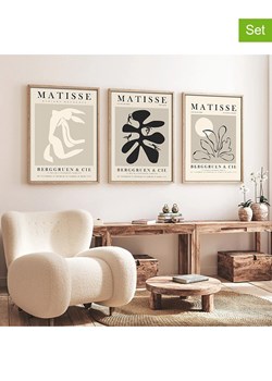 ABERTO DESIGN Druki artystyczne (3 szt.) w drewnianej ramce ze sklepu Limango Polska w kategorii Obrazy - zdjęcie 187709317