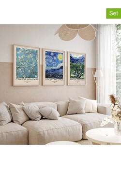 ABERTO DESIGN Druki artystyczne (3 szt.) w drewnianej ramce ze sklepu Limango Polska w kategorii Obrazy - zdjęcie 187709337