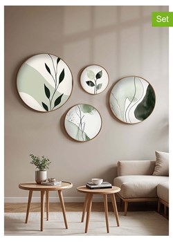 ABERTO DESIGN Druki artystyczne (4 szt.) w drewnianej ramce ze sklepu Limango Polska w kategorii Obrazy - zdjęcie 187709356