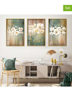 ABERTO DESIGN Druki (3 szt.) na szkle w ramce ze sklepu Limango Polska w kategorii Obrazy - zdjęcie 187709386