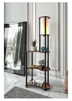 ABERTO DESIGN Lampa stojąca w kolorze czarno-brązowym - 50 x 140 x 30 cm ze sklepu Limango Polska w kategorii Oświetlenie - zdjęcie 187709536