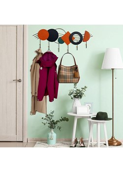 ABERTO DESIGN Wieszak ścienny w kolorze czarno-pomarańczowym - 59 x 24 cm ze sklepu Limango Polska w kategorii Szafy - zdjęcie 187709738