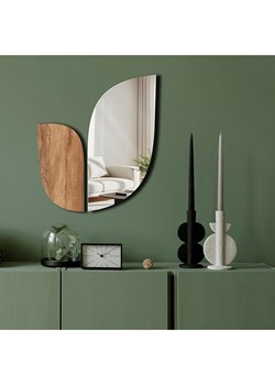 ABERTO DESIGN Lustro w kolorze srebrno-jasnobrązowym - 43 x 50 cm ze sklepu Limango Polska w kategorii Lustra - zdjęcie 187709837