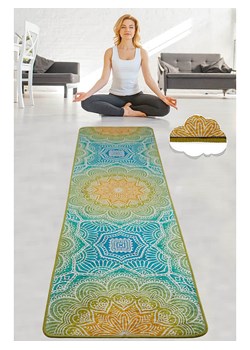 ABERTO DESIGN Dywan w kolorze zielono-niebieskim do jogi ze sklepu Limango Polska w kategorii Dywany - zdjęcie 187709917