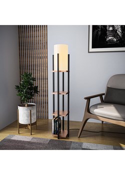 ABERTO DESIGN Lampa stojąca w kolorze brązowo-czarnym - wys. 130 cm ze sklepu Limango Polska w kategorii Oświetlenie - zdjęcie 187710077