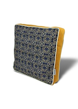 ABERTO DESIGN Poduszka w kolorze złoto-granatowym na krzesło ze sklepu Limango Polska w kategorii Poduszki dekoracyjne - zdjęcie 187710635