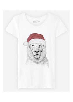 WOOOP Koszulka &quot;Santa Lion&quot; w kolorze białym ze sklepu Limango Polska w kategorii Bluzki damskie - zdjęcie 187710755