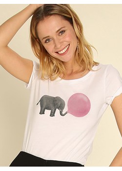 WOOOP Koszulka &quot;Jumbo Bubble Gum&quot; w kolorze białym ze sklepu Limango Polska w kategorii Bluzki damskie - zdjęcie 187710767