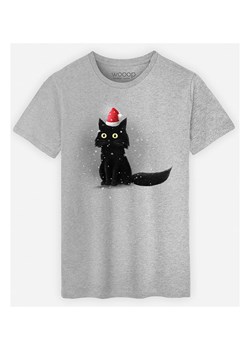 WOOOP Koszulka &quot;Christmas Cat&quot; w kolorze szarym ze sklepu Limango Polska w kategorii T-shirty męskie - zdjęcie 187710775