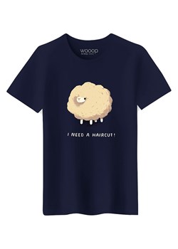 WOOOP Koszulka &quot;Haircut Sheep&quot; w kolorze granatowym ze sklepu Limango Polska w kategorii T-shirty męskie - zdjęcie 187710779