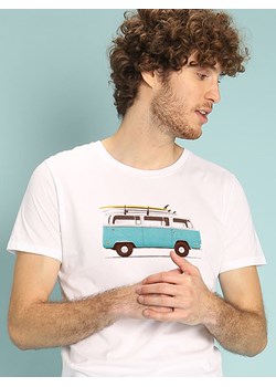 WOOOP Koszulka &quot;Blue Van&quot; w kolorze białym ze sklepu Limango Polska w kategorii T-shirty męskie - zdjęcie 187710789