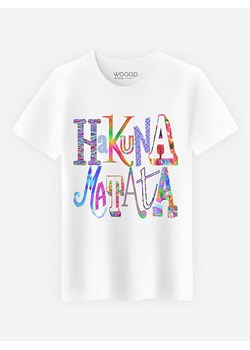 WOOOP Koszulka &quot;Hakuna Matata&quot; w kolorze białym ze sklepu Limango Polska w kategorii T-shirty męskie - zdjęcie 187710815