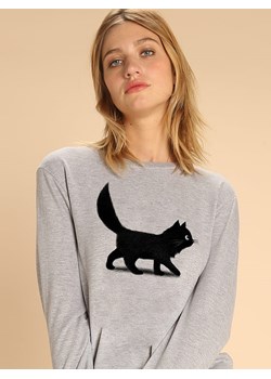 WOOOP Bluza &quot;Creeping Cat&quot; w kolorze szarym ze sklepu Limango Polska w kategorii Bluzy damskie - zdjęcie 187710829