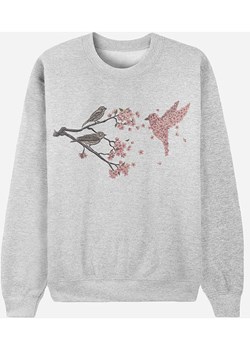 WOOOP Bluza &quot;Blossom Bird&quot; w kolorze szarym ze sklepu Limango Polska w kategorii Bluzy damskie - zdjęcie 187710848