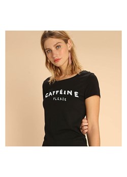 WOOOP Koszulka &quot;Caffeine Please&quot; w kolorze czarnym ze sklepu Limango Polska w kategorii Bluzki damskie - zdjęcie 187710856