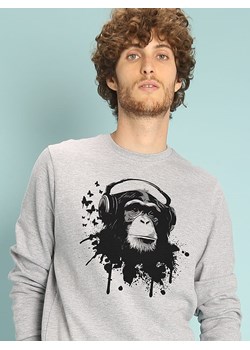 WOOOP Bluza &quot;Creative Monkey&quot; w kolorze szarym ze sklepu Limango Polska w kategorii Bluzy damskie - zdjęcie 187710858