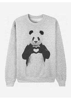 WOOOP Bluza &quot;Love Panda&quot; w kolorze szarym ze sklepu Limango Polska w kategorii Bluzy damskie - zdjęcie 187710869