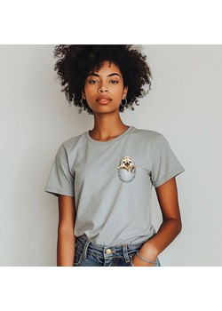 WOOOP Koszulka &quot;Pocket Sloth&quot; w kolorze szarym ze sklepu Limango Polska w kategorii Bluzki damskie - zdjęcie 187710946