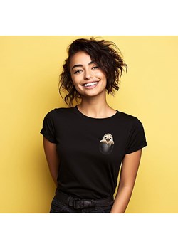 WOOOP Koszulka &quot;Pocket Sloth&quot; w kolorze czarnym ze sklepu Limango Polska w kategorii Bluzki damskie - zdjęcie 187710947