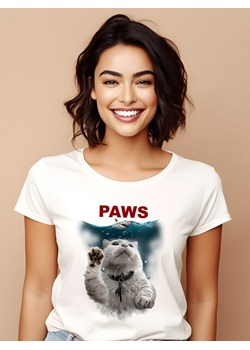 WOOOP Koszulka &quot;Paws&quot; w kolorze białym ze sklepu Limango Polska w kategorii Bluzki damskie - zdjęcie 187710958