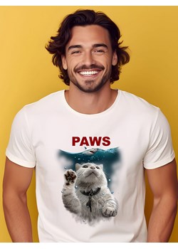 WOOOP Koszulka &quot;Paws&quot; w kolorze białym ze sklepu Limango Polska w kategorii T-shirty męskie - zdjęcie 187710959