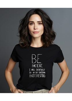 WOOOP Koszulka &quot;Be patient&quot; w kolorze czarnym ze sklepu Limango Polska w kategorii Bluzki damskie - zdjęcie 187710977