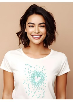 WOOOP Koszulka &quot;Happy Hearts&quot; w kolorze białym ze sklepu Limango Polska w kategorii Bluzki damskie - zdjęcie 187711015