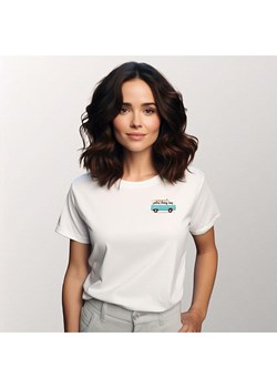 WOOOP Koszulka &quot;Blue van&quot; w kolorze białym ze sklepu Limango Polska w kategorii Bluzki damskie - zdjęcie 187711039